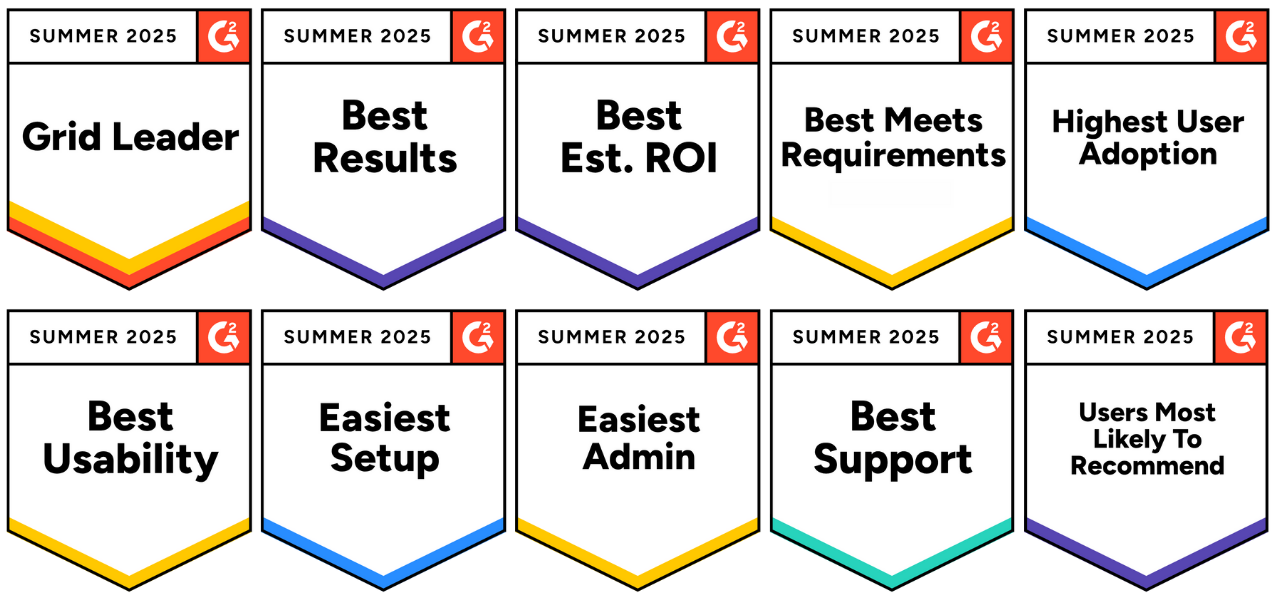 Summer 2025 G2 Badges